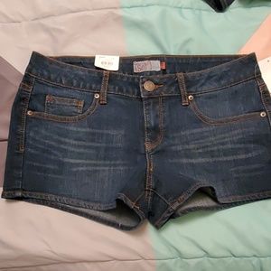 Dark denim shorts